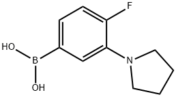 (4-氟-3-(吡咯烷-1-基)苯基)硼酸, 1704073-15-3, 结构式