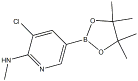 3-CHLORO-N-METHYL-5-(4,4,5,5-TETRAMETHYL-1,3,2-DIOXABOROLAN-2-YL)PYRIDIN-2-AMINE Structure