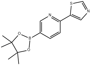6-(5-噻唑基)吡啶-3-硼酸频哪酯,1402165-91-6,结构式