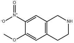 6-Methoxy-7-nitro-1,2,3,4-tetrahydro-isoquinoline 化学構造式