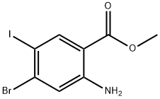 2-AMino-4-broMo-5-iodo-benzoic acid Methyl ester 化学構造式