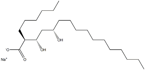 (2S,3S,5S)-2-Hexyl-3,5-dihydroxyhexadecanoic Acid  SodiuM Salt Structure