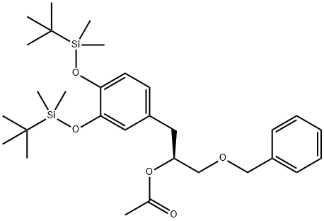 (S)-1-(Benzyloxy)-3-(3,4-bis((tert-butyldiMethylsilyl)oxy)phenyl)propan-2-yl acetate Structure