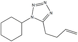 1-Cyclohexyl-5-(3-butenyl)tetrazole Structure