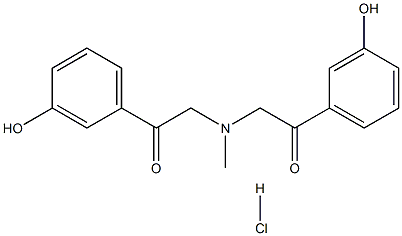 2,2'-(Methylazanediyl)bis(1-(3-hydroxyphenyl)ethanone) Hydrochloride Structure