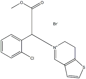 5-[1-(2-Chlorophenyl)-2-Methoxy-2-oxoethyl]-6,7-dihydrothieno[3,2-c]pyridiniuM
BroMide (~90%) Structure