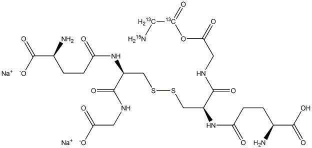 Glutathione (glycine-13C2,15N) DisodiuM Salt Structure