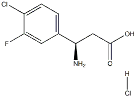 (R)-3-aMino-3-(4-chloro-3-fluorophenyl)propanoic acid hydrochloride Struktur