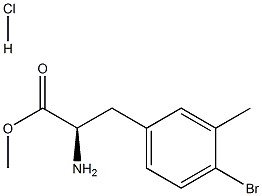 (R)-Methyl 2-aMino-3-(4-broMo-3-Methylphenyl)propanoate hydrochloride 化学構造式