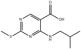 4-(IsobutylaMino)-2-(Methylthio)PyriMidine-5-Carboxylic Acid Structure