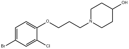 1-(3-(4-broMo-2-chlorophenoxy)propyl)piperidin-4-ol Struktur