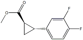 (反)-2-(3,4-二氟苯基)环丙甲酸甲酯,,结构式