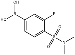 (4-(N,N-二甲基氨磺酰)-3-氟苯基)硼酸, 1704096-37-6, 结构式