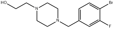 2-(4-(4-broMo-3-fluorobenzyl)piperazin-1-yl)ethanol Structure