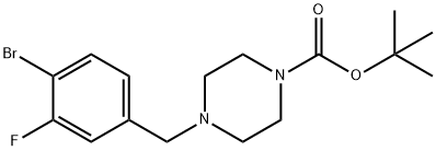 tert-butyl 4-(4-broMo-3-fluorobenzyl)piperazine-1-carboxylate Structure