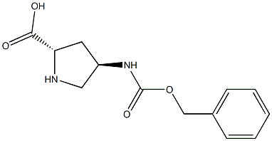 (2S,4R)-4-CBZ-aMino Pyrrolidine-2-carboxylic acid Structure