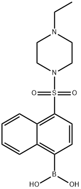 (4-((4-ethylpiperazin-1-yl)sulfonyl)naphthalen-1-yl)boronic acid Structure