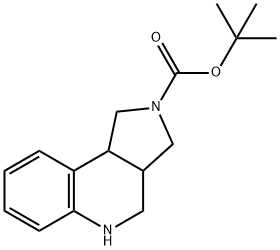 tert-butyl 3,3a,4,5-tetrahydro-1H-pyrrolo[3,4-c]quinoline-2(9bH)-carboxylate Struktur