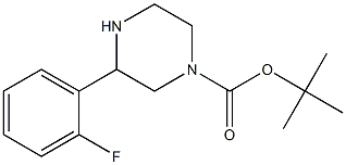 1-BOC-3-(2-氟苯基)哌嗪, , 结构式
