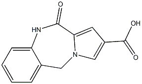 11-Oxo-10,11-dihydro-5H-benzo[e]pyrrolo[1,2-a][1,4]diazepine-2-carboxylic acid Struktur