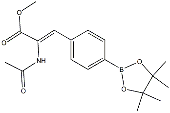 (Z)-Methyl 2-acetaMido-3-(4-(4,4,5,5-tetraMethyl-1,3,2-dioxaborolan-2-yl)phenyl)acrylate 化学構造式