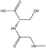 (2S)-3-hydroxy-2-{[(MethylaMino)acetyl]aMino}propanoic acid Structure