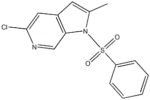 5-Chloro-2-Methyl-1-(phenylsulfonyl)-6-azaindole,,结构式