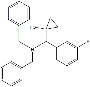 1-((dibenzylaMino)(3-fluorophenyl)Methyl)cyclopropanol 化学構造式