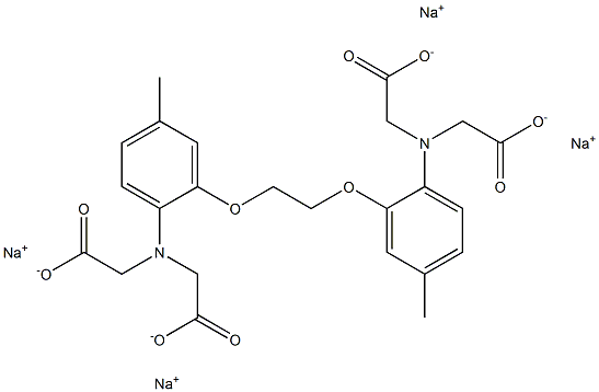 1,2-双(2-氨基5-甲基苯氧基)乙烷-N,N,N`,N`-四乙酸四钠,,结构式