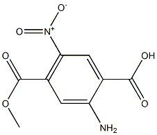 2-氨基-4-(甲氧羰基)-5-硝基苯甲酸, , 结构式