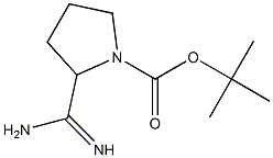 tert-Butyl 2-carbaMiMidoylpyrrolidine-1-carboxylate 化学構造式