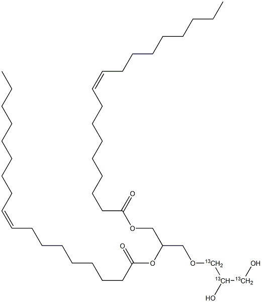 1,2-Dioleoylglycerol,(glyceryl 13C3) Struktur