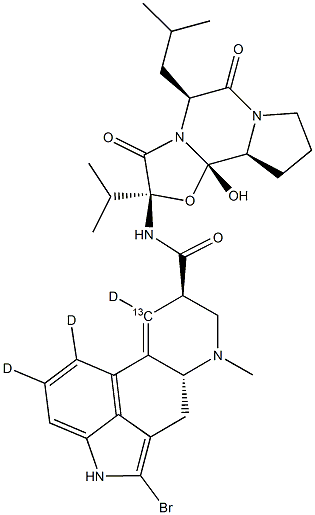 溴隐亭 -13C-D3,,结构式