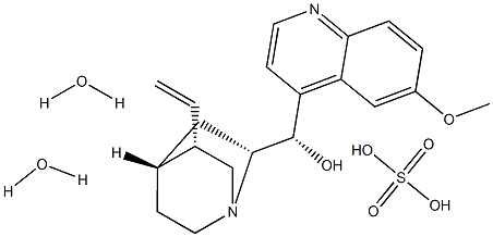 奎宁氢硫酸盐二水合物,,结构式