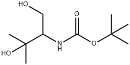 -TERT-BUTYL (1,3-DIHYDROXY-3-METHYLBUTAN-2-YL)CARBAMATE 化学構造式