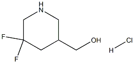 (5,5-difluoropiperidin-3-yl)Methanol hydrochloride, 1356338-73-2, 结构式