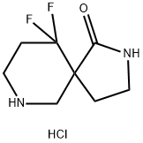 10,10-DIFLUORO-2,7-DIAZA-SPIRO[4.5]DECAN-1-ONE HYDROCHLORIDE Structure