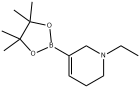 1-ethyl-5-(4,4,5,5-tetraMethyl-1,3,2-dioxaborolan-2-yl)-1,2,3,6-tetrahydropyridine, 1909308-00-4, 结构式