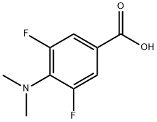 4-(二甲氨基)-3,5-二氟苯甲酸, 244134-21-2, 结构式