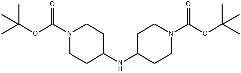 di-tert-butyl 4,4'-azanediyldipiperidine-1-carboxylate 化学構造式