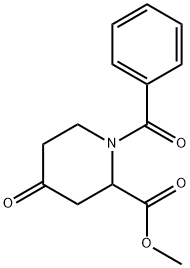 Methyl 1-benzoyl-4-oxopiperidine-2-carboxylate 化学構造式