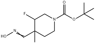 tert-butyl 3-fluoro-4-((hydroxyiMino)Methyl)-4-Methylpiperidine-1-carboxylate Structure