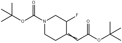 tert-butyl 4-(2-tert-butoxy-2-oxoethylidene)-3-fluoropiperidine-1-carboxylate|