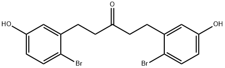 1,5-双(2-溴-5-羟基苯基)-3-戊酮 结构式