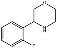 3-(2-フルオロフェニル)モルホリン 化学構造式