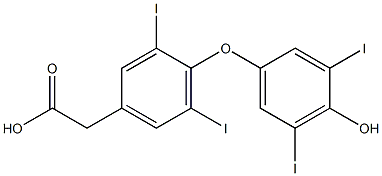 2-(4-(4-Hydroxy-3,5-diiodophenoxy)-3,5-diiodophenyl)acetic acid Structure