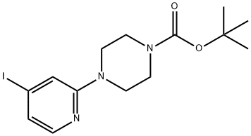 叔-丁基 4-(4-碘吡啶-2-基)哌嗪-1-羧酸酯 结构式