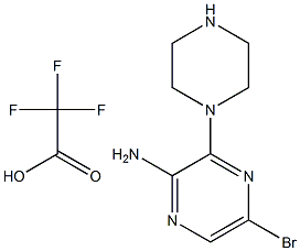 5-溴-3-(哌嗪-1-基)吡啶-2-胺2,2,2-三氟乙酸盐 结构式