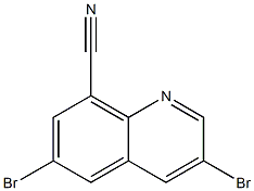 3,6-DibroMoquinoline-8-carbonitrile Structure