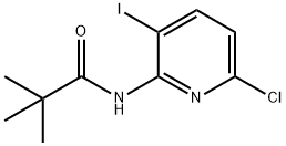 N-(6-氯-3-碘吡啶-2-基)新戊酰胺 结构式